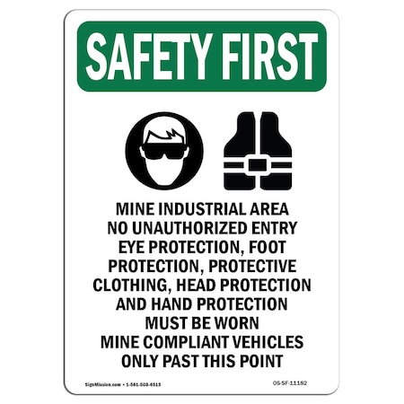 OSHA SAFETY FIRST, 10 Height, Decal